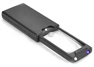 Лупа Kromatech ювелирная 2,5/45x, 57х30/9 мм, раздвижная, с подсветкой, ультрафиолет (3 LED) MG9581