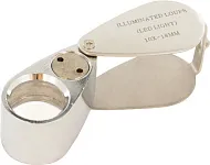 Лупа ювелирная 8x, металл, с подсветкой (11-18/2)