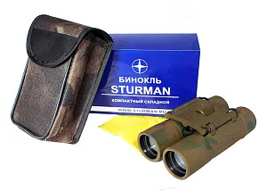 Бинокль STURMAN 10x25, зеленый, изображение 1