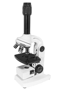 Микроскоп «Юннат 2П-3», белый, с подсветкой, изображение 1