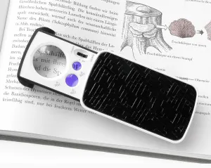 Лупа складная Veber 10x/20x/30x, с подсветкой (774-3ZX), изображение 5