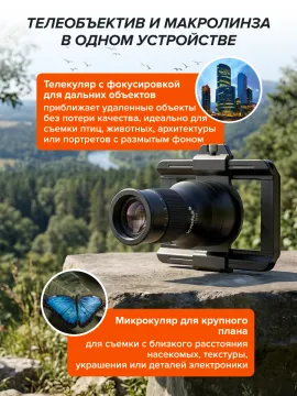Телекуляр и микрокуляр для телефона Levenhuk Kelvin TLC25, изображение 14