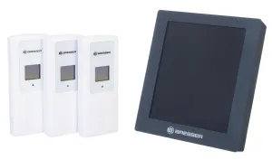 Гигрометр Bresser ClimaTemp Hygro Quadro с тремя датчиками, серый, изображение 2