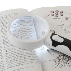 Лупа на ручке Veber 5х, 90 мм, с подсветкой (B90), изображение 4