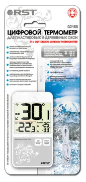 Термометр цифровой RST 02155 с внешним датчиком, оконный, изображение 4